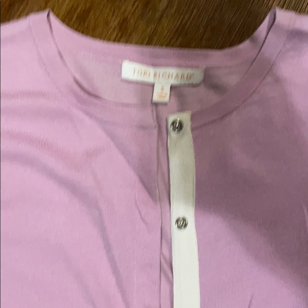 Purple tori Richard button down cardigan - Picture 3 of 3